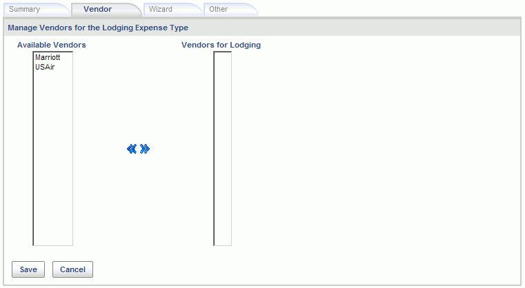 Setup Expense Types