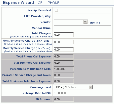 Setup Expense Types